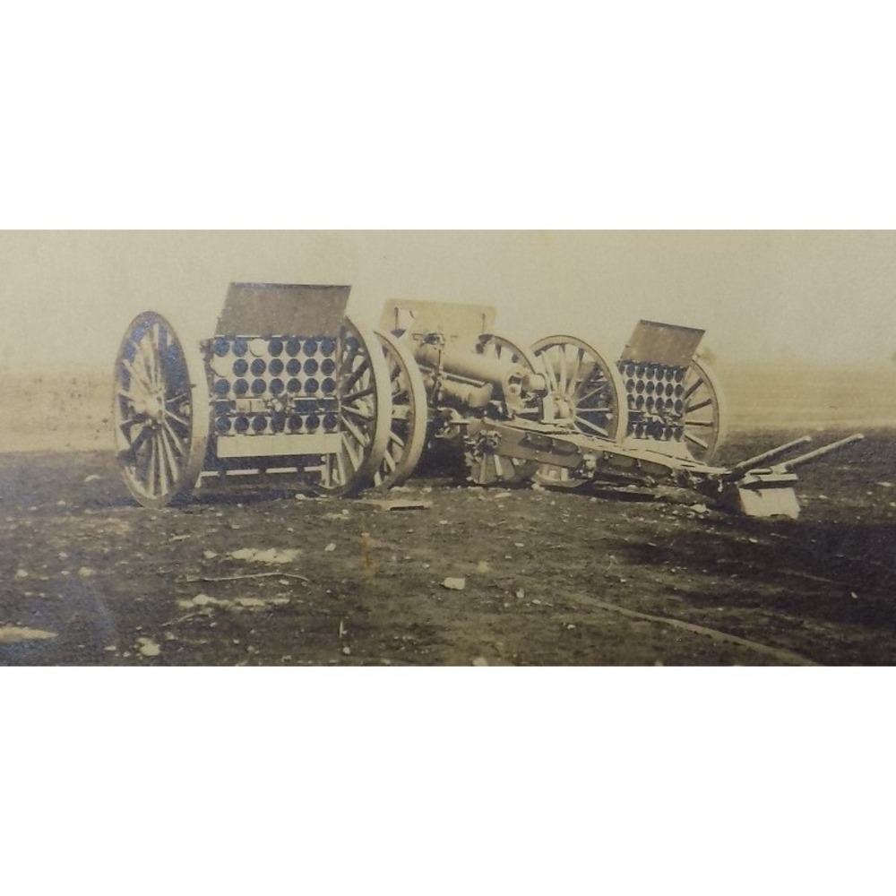 WW1 Military Photo Artillery Cannon Ammunition Wagon American Krupp Rheinmetall
